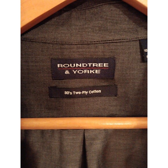 Men's Roundtree & Yorke Long Sleeve Button Up Shirt , XL, Gray - Picture 2 of 5